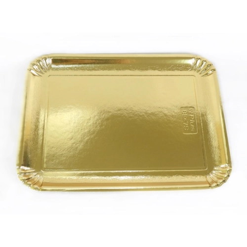 Taca podkład na ciasto złota 33,5 x 44,5 cm podkładka pod ciasto sztywny